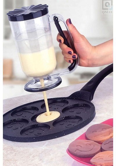 Qniay Pratik Seri Hamur Porsiyonlayıcı 1 Lt Pancake Ölçekli Krema Hamur Puding Dağıtıcı Akıtma Diğer