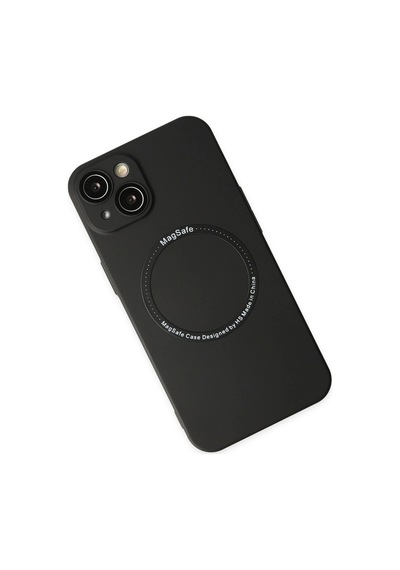 Apple iPhone Uyumlu 14 Plus Kılıf Jack Magneticsafe Lens Silikon - Siyah İtdark30158