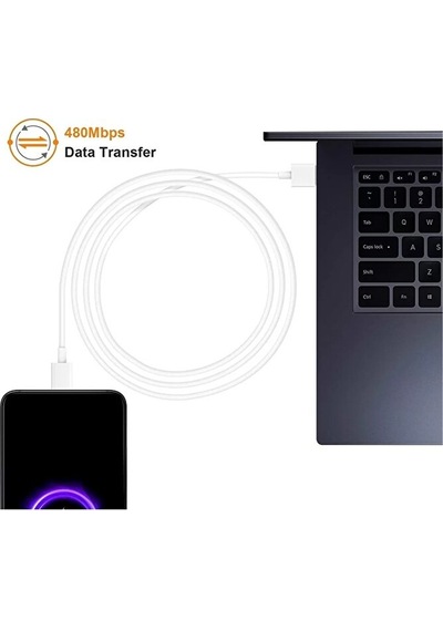 Xiaomi Type-c Android Uyumlu Turbo Hızlı Şarj Kablosu 33w 6a Redmi K30 K40 Pro X3 Poco Mi 11 10 Pro
