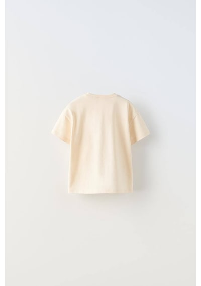 La Ciel Paris Çocuk Basic Oversize Tişört Krem