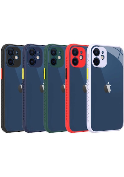 Apple Uyumlu iPhone 12 Mini Kılıf Zore Kaff Kapak Koyu Yeşil