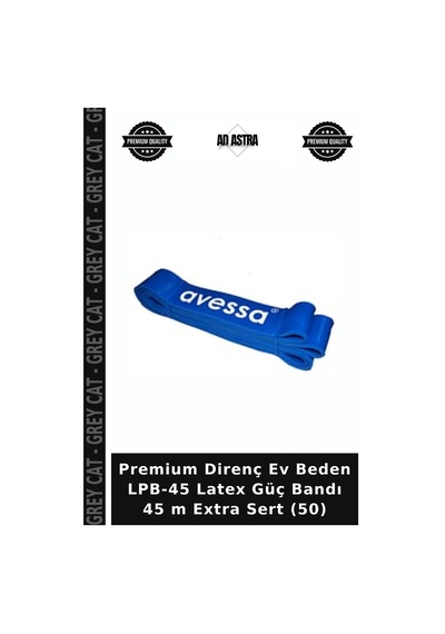 Premium Direnç Ev Beden Lpb-45 Latex Güç Bandı 45 M Extra Sert 50 Çok Renkli