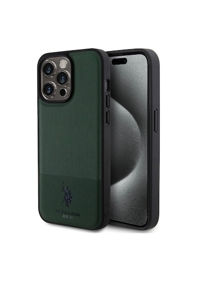 Apple iPhone Uyumlu 15 Pro Max Kılıf U.s. Polo Assn.  Lisanslı Suni Deri Arka Yüzey Baskı Logolu Örg
