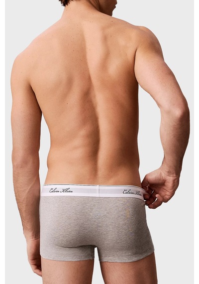 Calvin Klein Pamuklu Logolu 3 Pack Boxer Lv00nb46074kj Erkek Boxer Lv00nb4607 4kj Siyah-gri-lacivert
