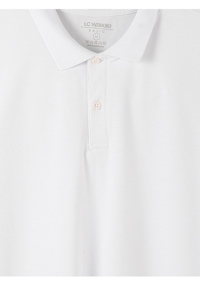 Lcwaıkıkı Classic Beyaz Polo Yaka Kısa Kollu Pike Erkek Tişört