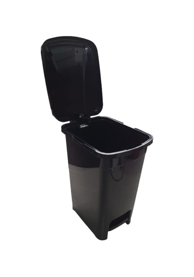 15 Lt Slim Pedallı Plastik Çöp Kovası Siyah, Evf5ds3020