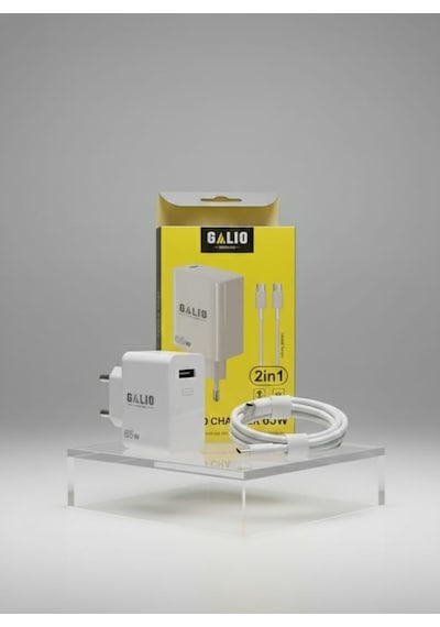 Galio 65w Ultra Hızlı Gan Şarj Cihazı Pd Hızlı Şarj Seti-beyaz Beyaz
