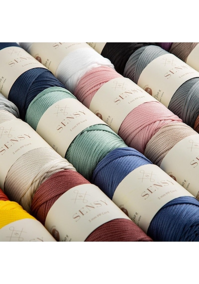 3 Mm - 250 Gr Polyester Makrome Ipi 120 M Polyester Makrome Ip Supla Ip Ve Çanta Ipliği Ekru Diğer