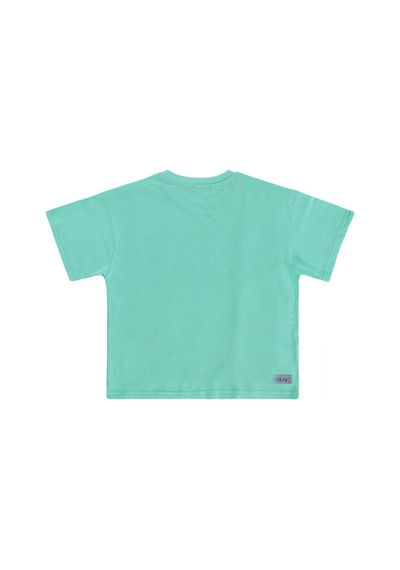 Civil Boys Skate Baskılı 6-9 Yaş Tişört - Yeşil Mint