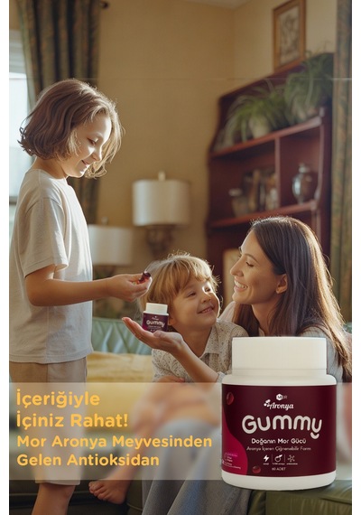 Mor Aronya Gummy-şekersiz 60 Adet