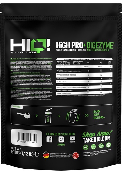 Hıq High Pro+ 510gr Chocolate&hazelnut Flavored