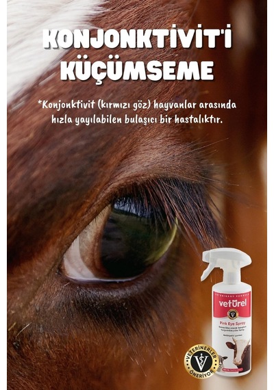 Veturel Göz Bakım İnek Koyun Çiftlik Hayvanı Göz Kızarıklığı Mukus Yıkama Spreyi 500 ML