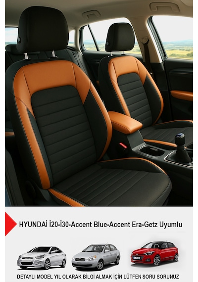 Mocha Taytüyü Oto Koltuk Kılıfı Hyundai İ20-i30-accent Blue-era-getz Uyumlu Taba