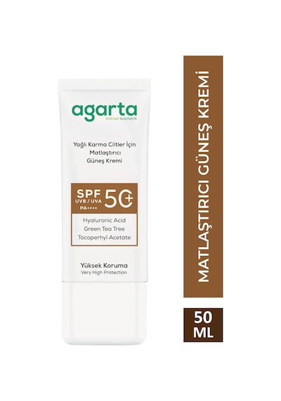 Agarta Matlaştırıcı Parlama Karşıtı 50 ML Spf+50 Güneş Kremi