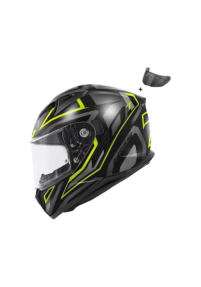 50.7 Proton Mat Tıtanıum-sarı Kask Tek Renk