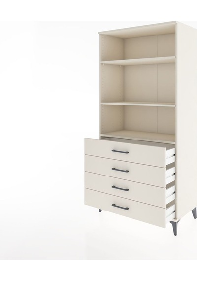 Hyperion Dolap 3 Raflı 4 Çekmeceli 88x44x182 Aytaşı-aytaşı Aytaşı