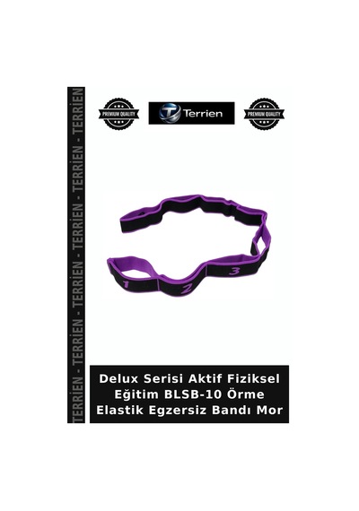 Delux Serisi Aktif Fiziksel Eğitim Blsb-10 Örme Elastik Egzersiz Bandı Mor