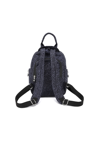 Smart Bags Günlük Küçük Boy Su Geçirmez Krınkıl Kumaş Kadın Sırt Çantası Puantiye Siyah