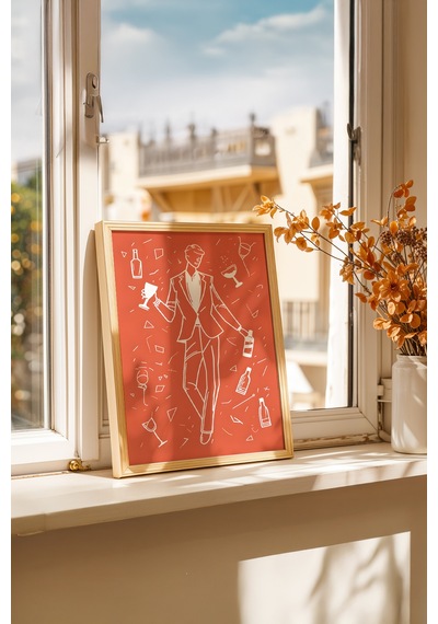 Gurme Mutfağı Temalı Ahşap Çerçeveli Poster Tablo 75