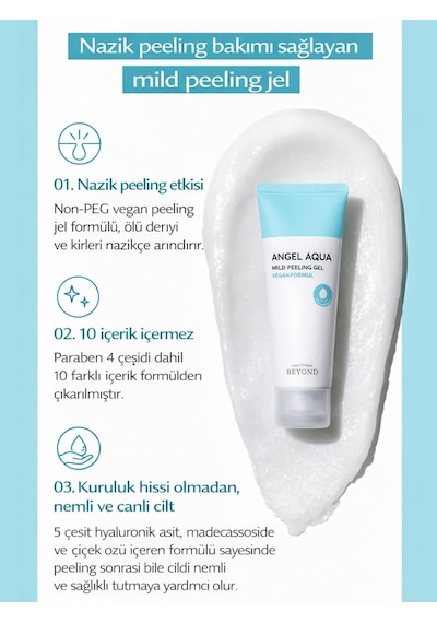 Passıon & Beyond Angel Aqua Soft Facial Peeling Gel Nazik Peeling Gommage Hyaluronik Asit Madecassoside Set 2x100 Ml