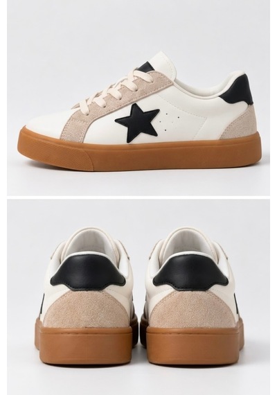 Çocuk Esnek Sneaker Beyaz/siyah