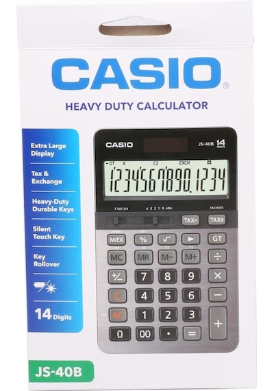 Casio Js-40b Profesyonel 14 Hane Masa Üstü Hesap Makinesi Kahverengi