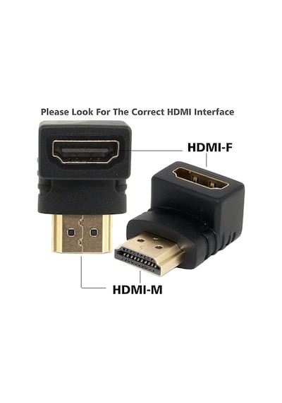 Koodmax Hdmı Dirsek 90 Adaptörü Hdmı Erkek Dişi - Hdmı L Çevirici Uzatma