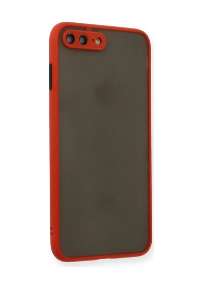Apple Apple Uyumlu iPhone 7 Plus Kılıf Montreal Silikon Kapak - Kırmızı Kirmizi