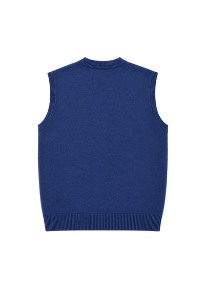 Battalmoda Erkek Büyük Beden İndigo Cepli Triko Yelek 3xl-4xl-5xl-6xl
