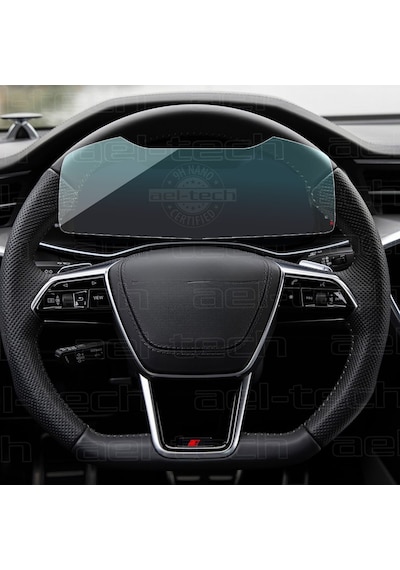 Audi A6 12.3 İnç Direksiyon Arkası Gösterge Panel Uyumlu 9h Nano Ekran Koruyucu