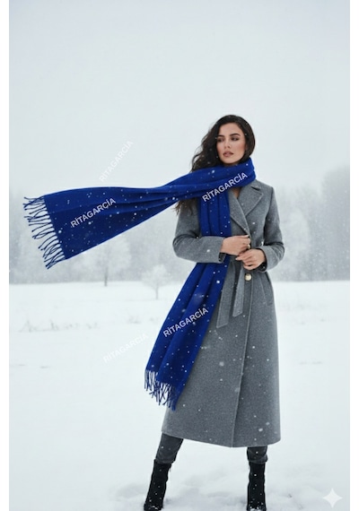 Ritagarcia Premium Soft Buklet Atkı Saks