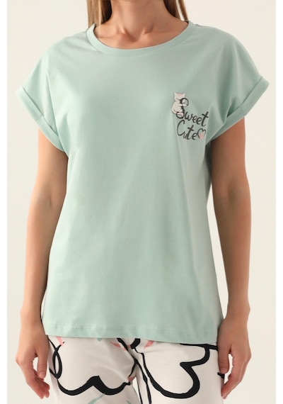 Rolypoly Roly Poly 3399 Cute Kadın Kısa Kol Pijama Takımı 001
