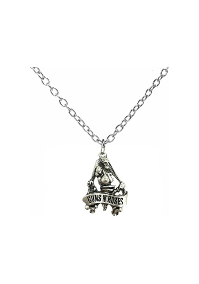 Guns N' Roses Rock Metal Grup Temalı Zincir Kolye 60 Cm Unisex Takı Çok renkli