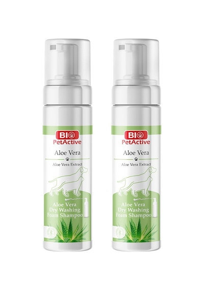 Aloe-vera Özlü Köpek Ve Kedi Kuru Yıkama Köpük Şampuan 200 Ml X 2 Adet