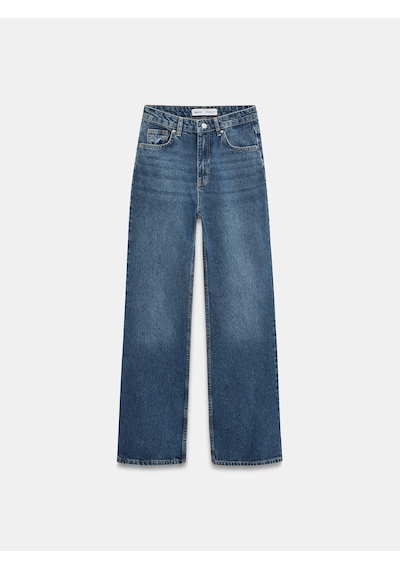 Dilvin 72117 %100 Pamuk Wide Leg Jean-yeşil Yeşil