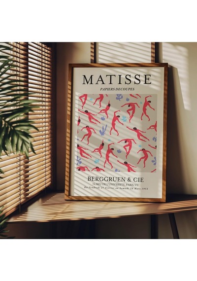 Matisse Çerçevesiz Poster, Modern Dekoratif Çerçevesiz Poster, Tablo, Matisse-7, 40 X 50