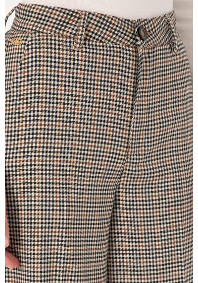 U.S. Polo Assn. Kadın Kahverengi Loose Fit Kanvas Pantolon 50315923-VR029