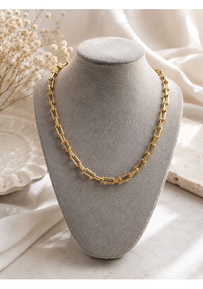 Cm Jewelry Nova Gold Çelik Kolye Altın
