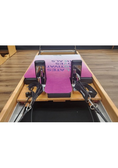 Pembe Beyaz Reformer Mat Pilates Matı Pembe Beyaz