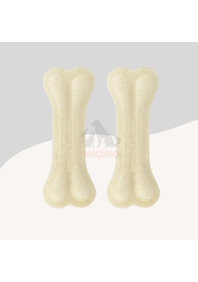 Köpekler İçin Beyaz Press Çiğneme Kemiği 12cm 2li Paket