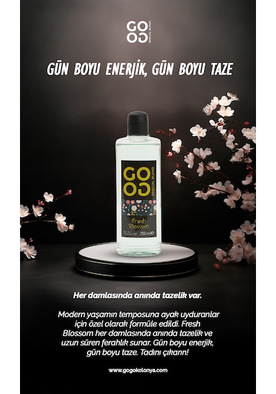 Gogo Fresh Blossom Kolonya 250ml Cam Şişe