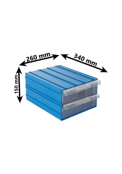 Sembol 512 Plastik Çift Çekmeceli Kutu 340x260x150mm 12 Adet