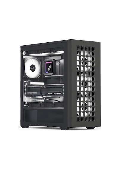 D502a, Mid-tower Kasa, Oyun Bilgisayarı Kasası, Airflow Mesh Ön Panel Tasarımı, 4 Rgb Fan Dahil, Atx Micro-atx Ve M