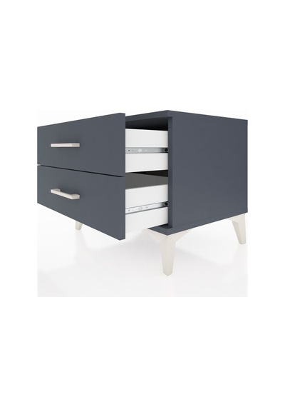 Hyperion Komodin 2 Çekmeceli 60x44x48 Antrasit-antrasit Antrasit
