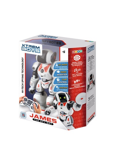 Xtrem Bots Yürüyebilen Kumandalı Sesli Robot James Spybot