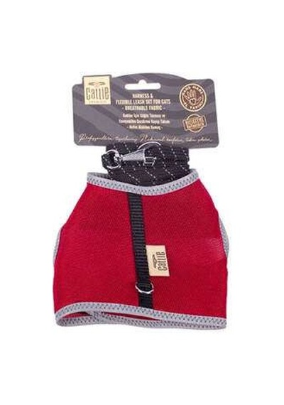 Havalı Dokuma Kedi Ve Gezdirme Tasması Small Kırmızı 1x20-30 Cm