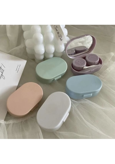 Esrada Mini Taşınabilir Kontakt Lens Kutusu Beyaz