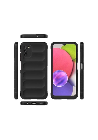 Newface Samsung Uyumlu Galaxy A03s Kılıf Optimum Silikon - Siyah Resimdeki