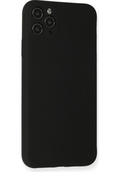 Apple  Uyumlu  iPhone 11 Pro Max Kılıf Nano İçi Kadife Silikon Siyah,
