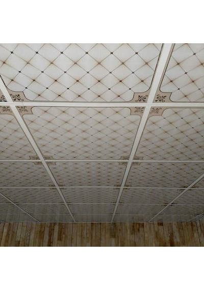 60X60 Pvc Yıldız Desen Asma Tavan Paneli 1Paket 20Ad 7.2M2